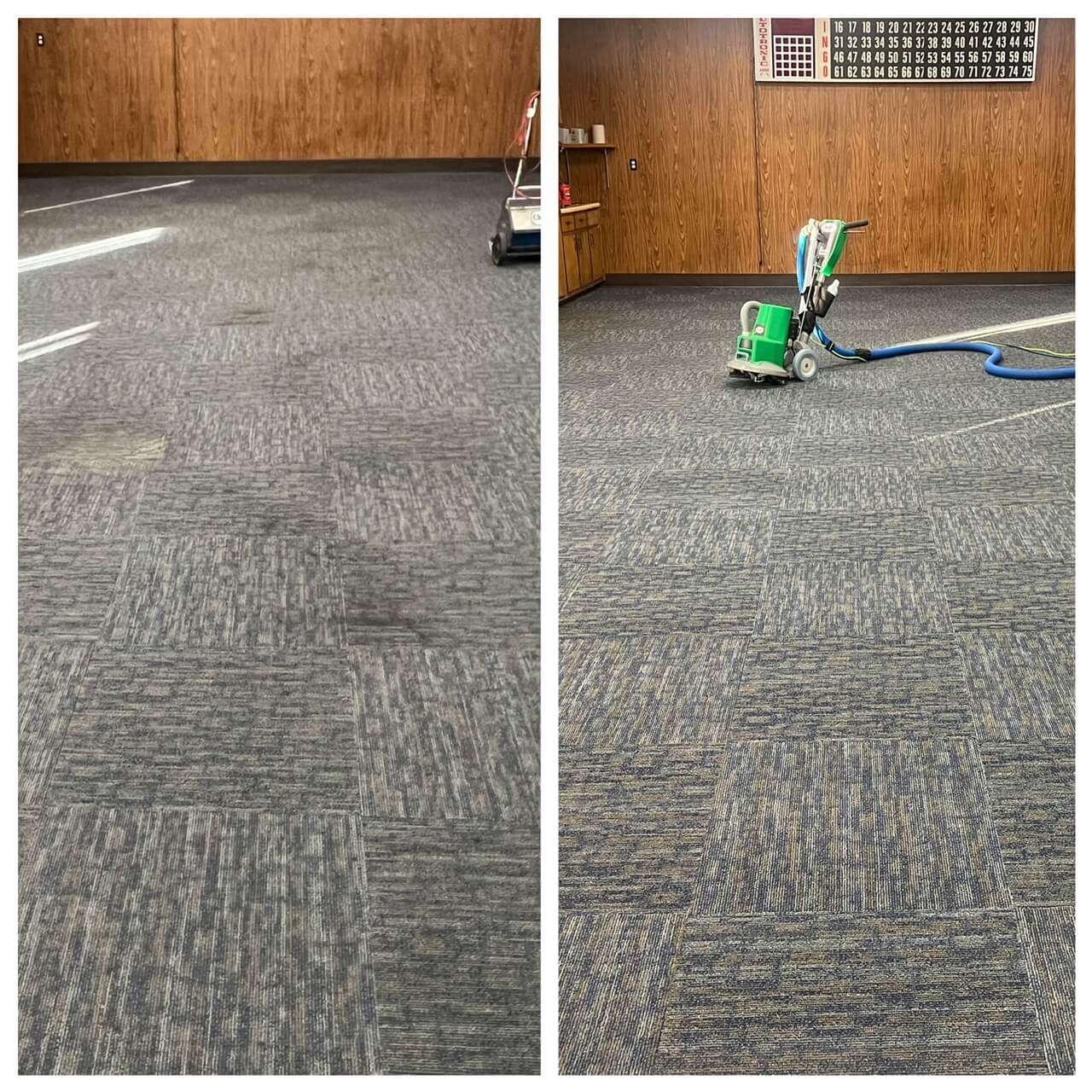 before and after carpet cleaning